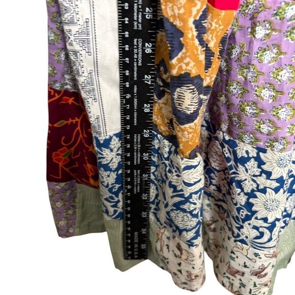 Jessica Taylor Skirt Women's Patchwork Cottage A-Line Lined Colorful Boho - Picture 7 of 10